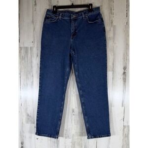 Chic Jeans Size 14 Petite (32x28.5) High Rise Medium Wash Vintage Tapered Leg